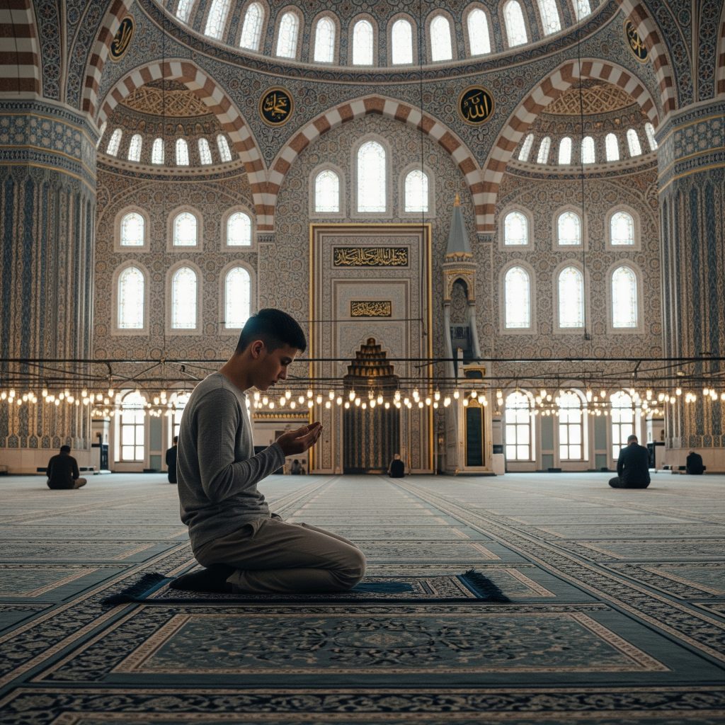 Adab dalam masjid. Gambar: AI