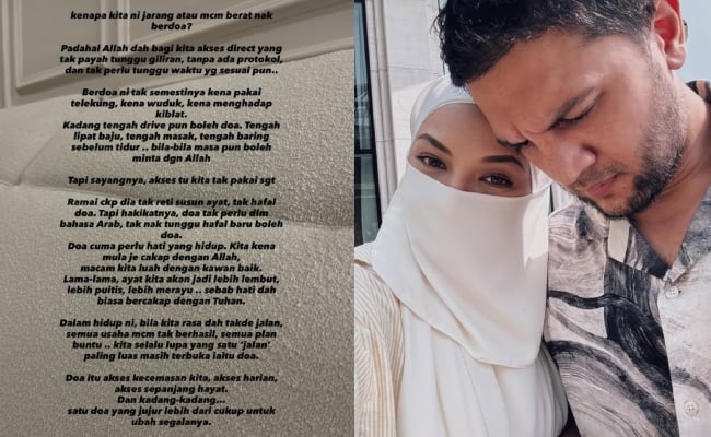 Neelofa Berkongsi Tentang Doa Di Instagram – Bimbang Umat Islam Jarang Berdoa
