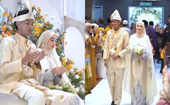 Solekan ‘Simple’, Baju Sopan – Majlis Persandingan Qawiy & Isteri Jadi Bualan Ramai