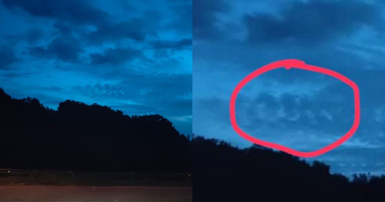 Subhanallah, Kalimah Allah Jelas Kelihatan Di Langit Segamat