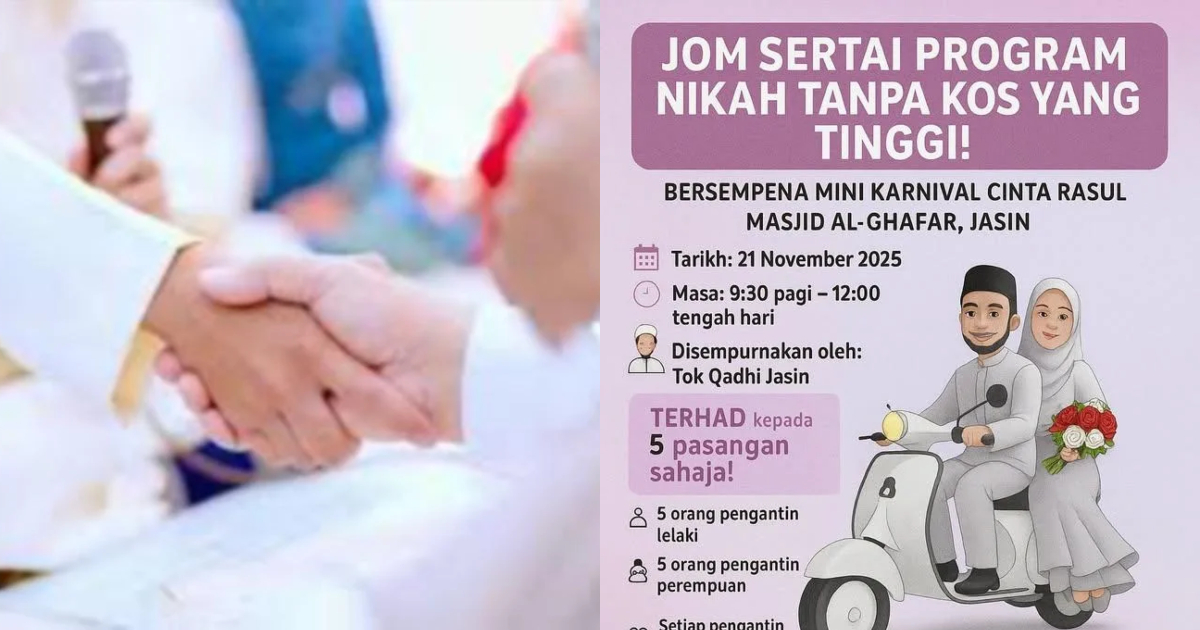 Masjid Al-Ghafar Anjur Program Nikah Bajet, Selari Ajaran Islam Galakkan Perkahwinan Tanpa Kos Tinggi