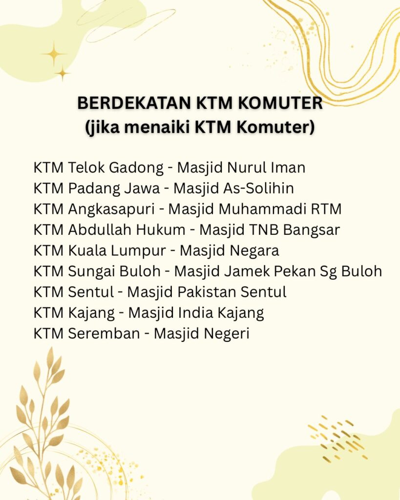 masjid berdekatan lrt