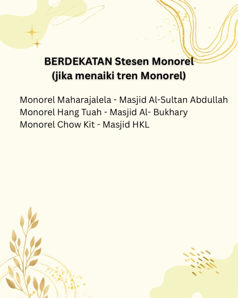 masjid berdekatan lrt