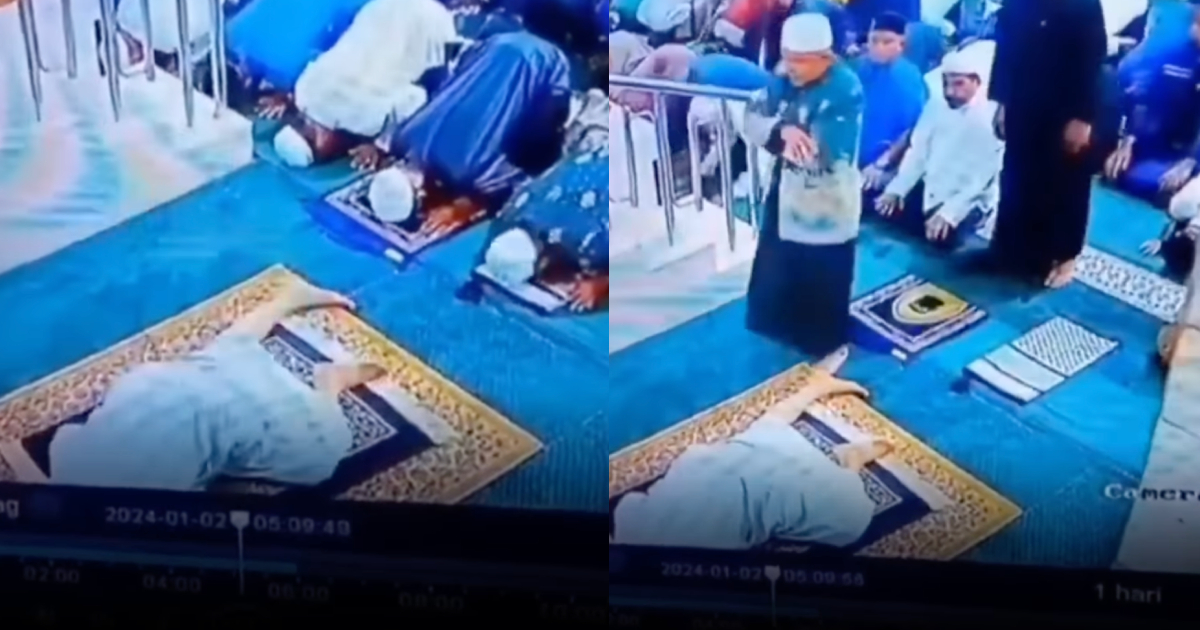 Imam Rebah Ketika Sujud Solat Subuh, Jemaah Saf Hadapan Segera Ambil Tempat Meneruskan Solat
