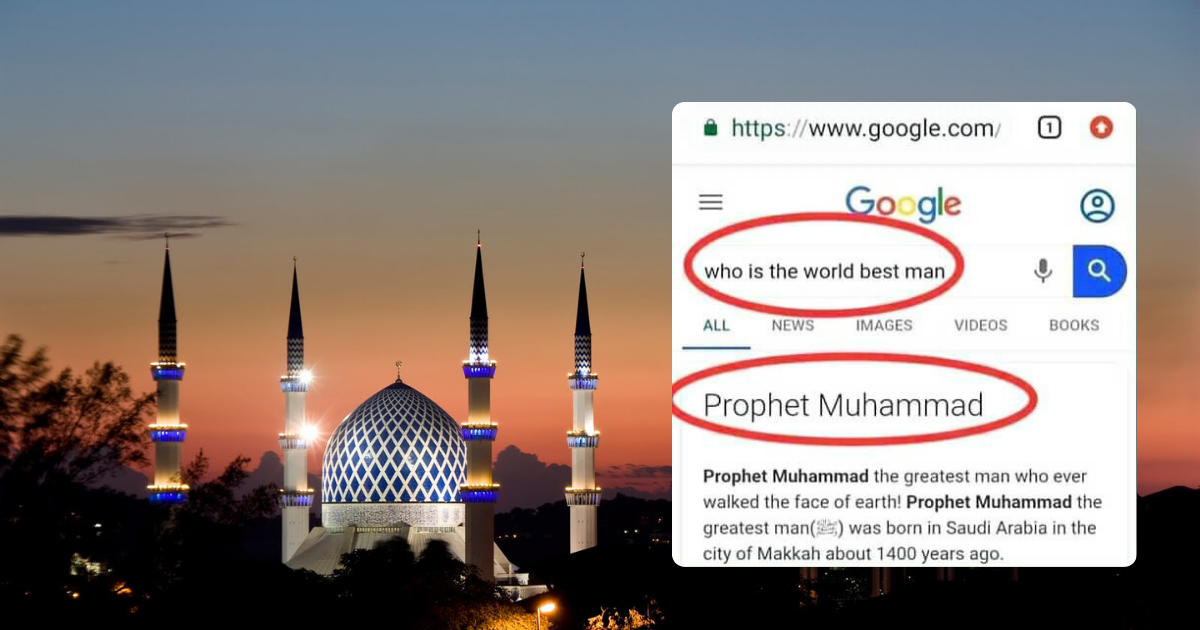 Nabi Muhammad SAW Manusia Terbaik Dunia Menurut Carian Google