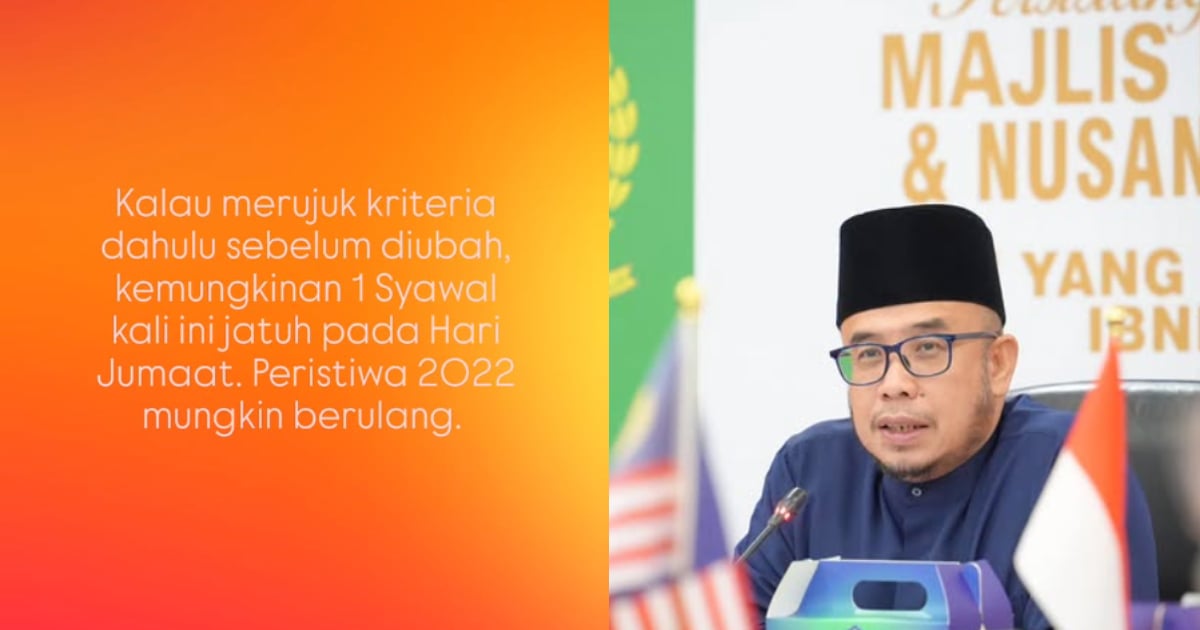 “Tarikh 1 Syawal Mungkin Jatuh Hari Jumaat, Peristiwa 2022 Mungkin Berulang” – Dr. MAZA
