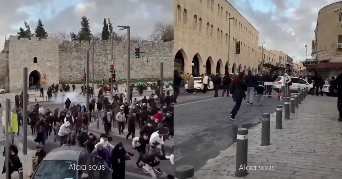 Rakyat Palestin Diserang Ketika Cuba Menunaikan Solat Hari Raya Di Pintu Masuk Masjid Al-Aqsa