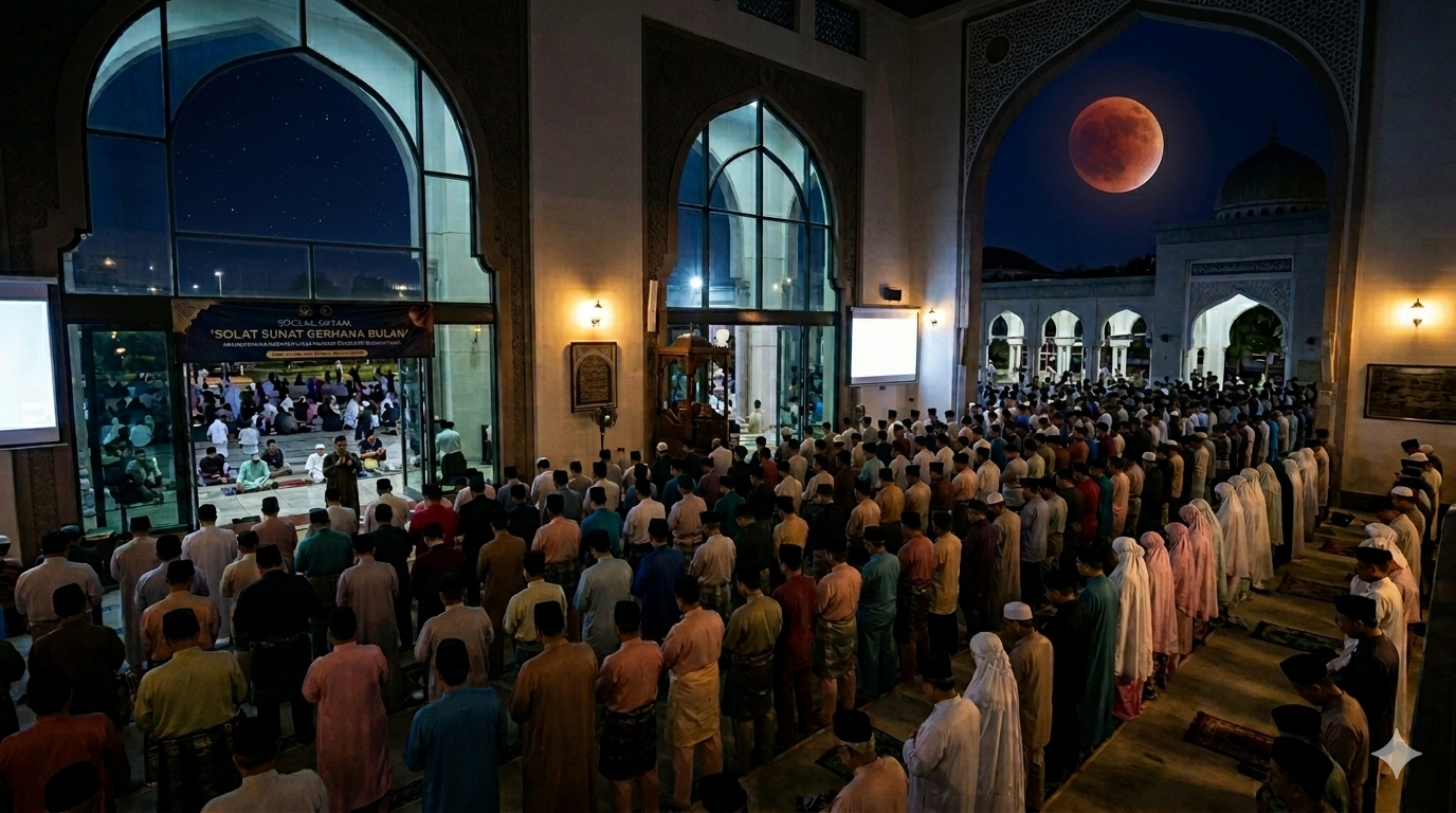 Gerhana Bulan Bukan Petanda Buruk, Lipat Ganda Amal Ibadah Walau Terlindung Awan Mendung