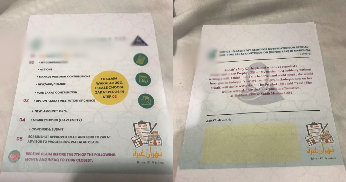 Wanita Dedah Suami Didekati Ejen Zakat, Tawarkan Komisen & Boleh ‘Claim’ Wakalah 20% Jika Bayar Ke Perlis