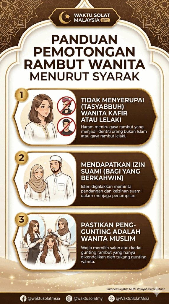 rambut wanita sudah dipotong