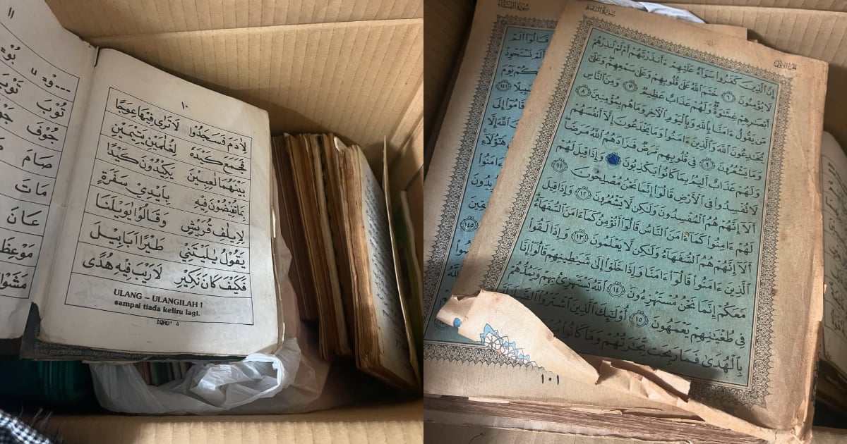 Jangan Buang Dalam Tong Sampah, Ini Cara Betul Lupus Al-Quran Lama & Rosak Yang Ramai Masih Tak Tahu