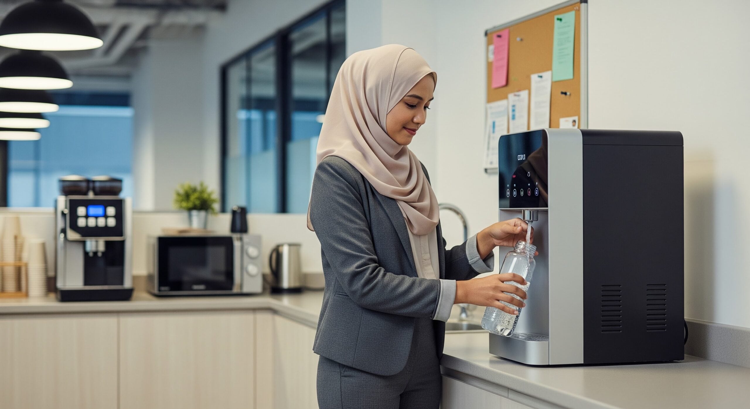 Boleh Ke Ambil Air Daripada Mesin Penapis Air Di Pejabat Untuk Dibawa Balik Ke Rumah? Ini Hukumnya