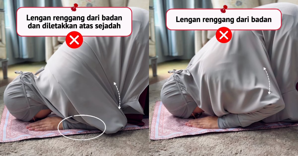 Sering Terlepas Pandang, Ini 2 Posisi Lengan Tangan Wanita Yang Salah Ketika Sujud