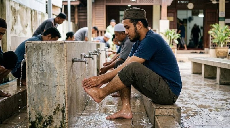 Tumit Kering Punca Wuduk Tidak Sempurna, Ini Amaran Nabi SAW & Kesilapan Ramai Buat Ketika Berwuduk