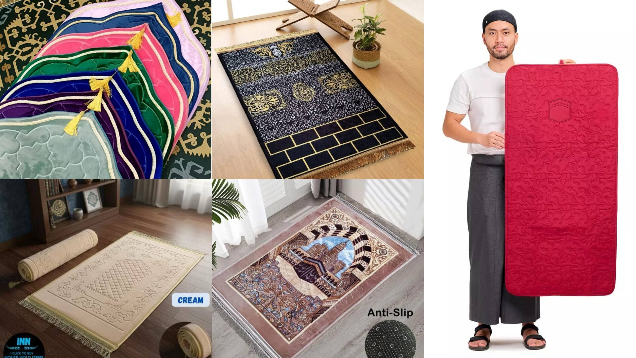 5 Jenis Sejadah Pilihan Terbaik Untuk Solat Lebih Selesa & Khusyuk, Semua Wajib Ada Satu Di Rumah!