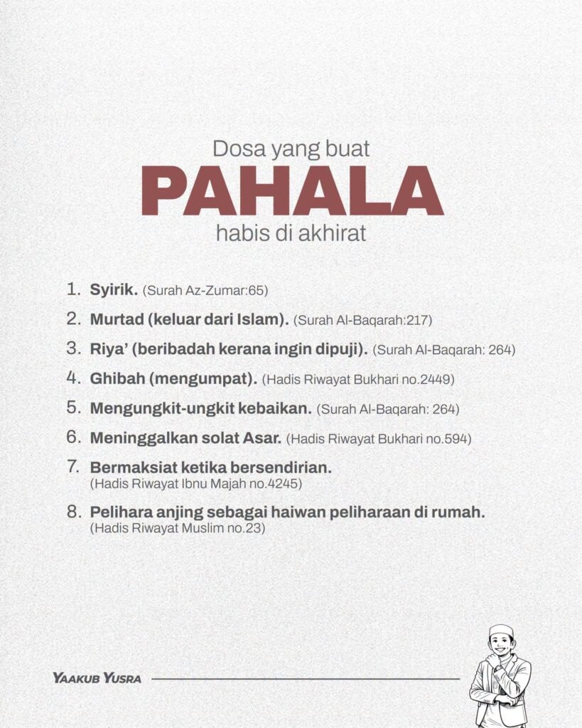 menghapuskan pahala
