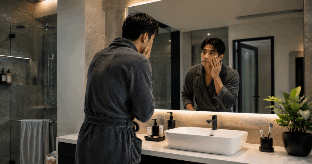 mandi wajib telanjang