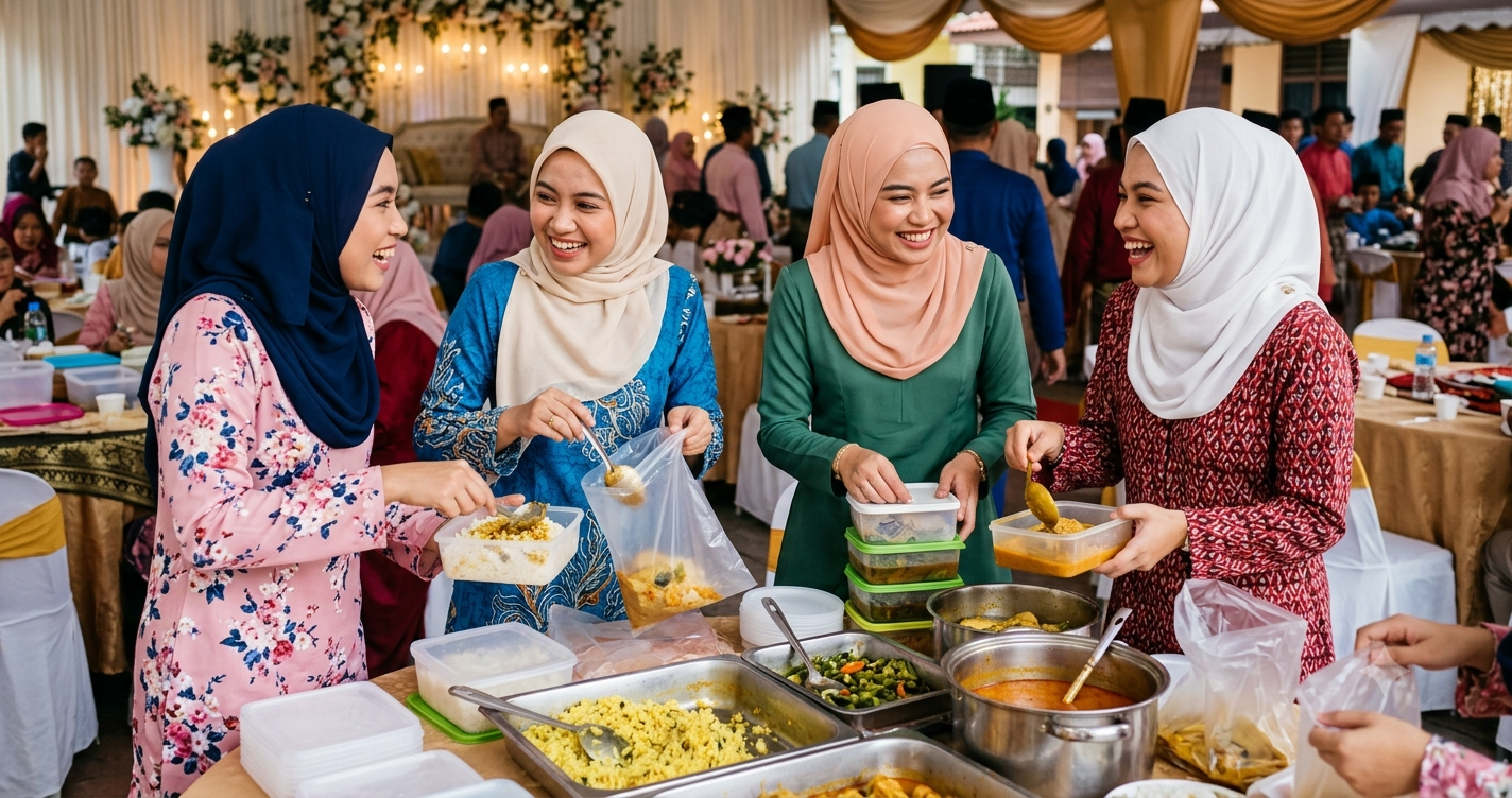 Tapau Makanan Kenduri Jadi Kebiasaan, Tapi Boleh Ke Ambil Lauk Bawa Balik Rumah? Ini Hukum Sebenar Dalam Islam