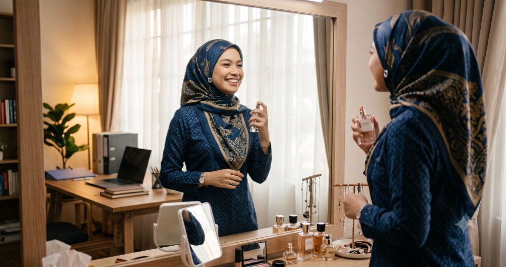 pakai minyak wangi