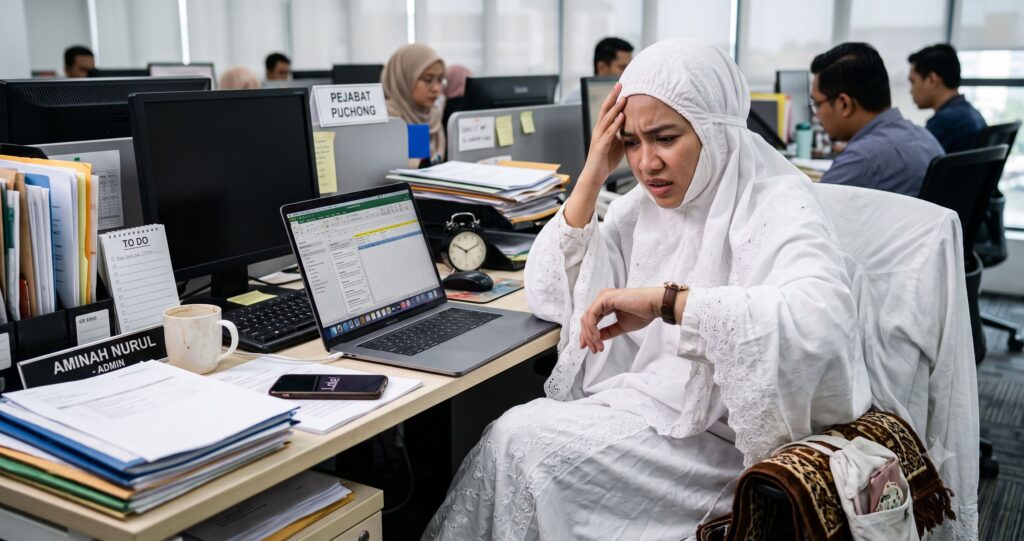 sibuk bekerja