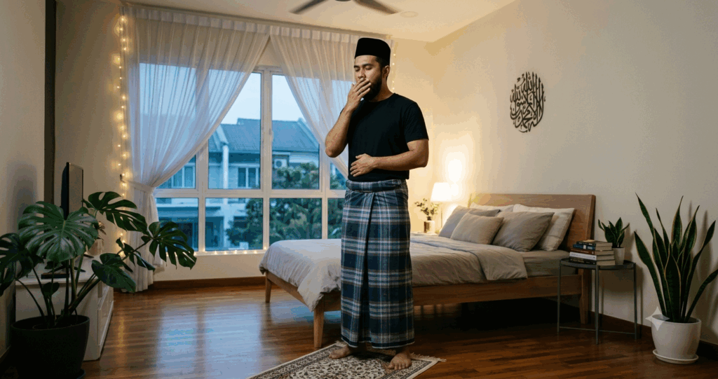 menguap ketika solat