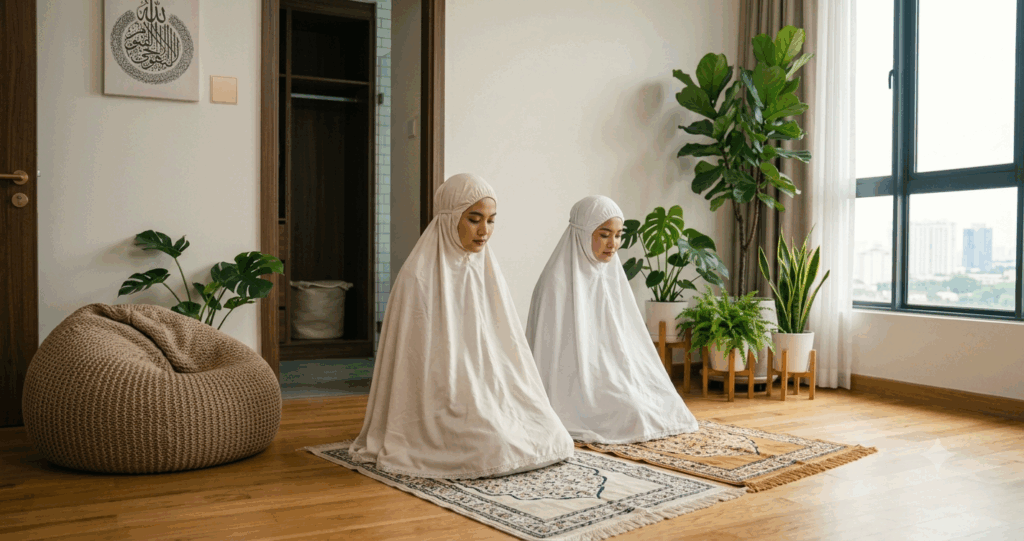 nampak kaki ketika solat