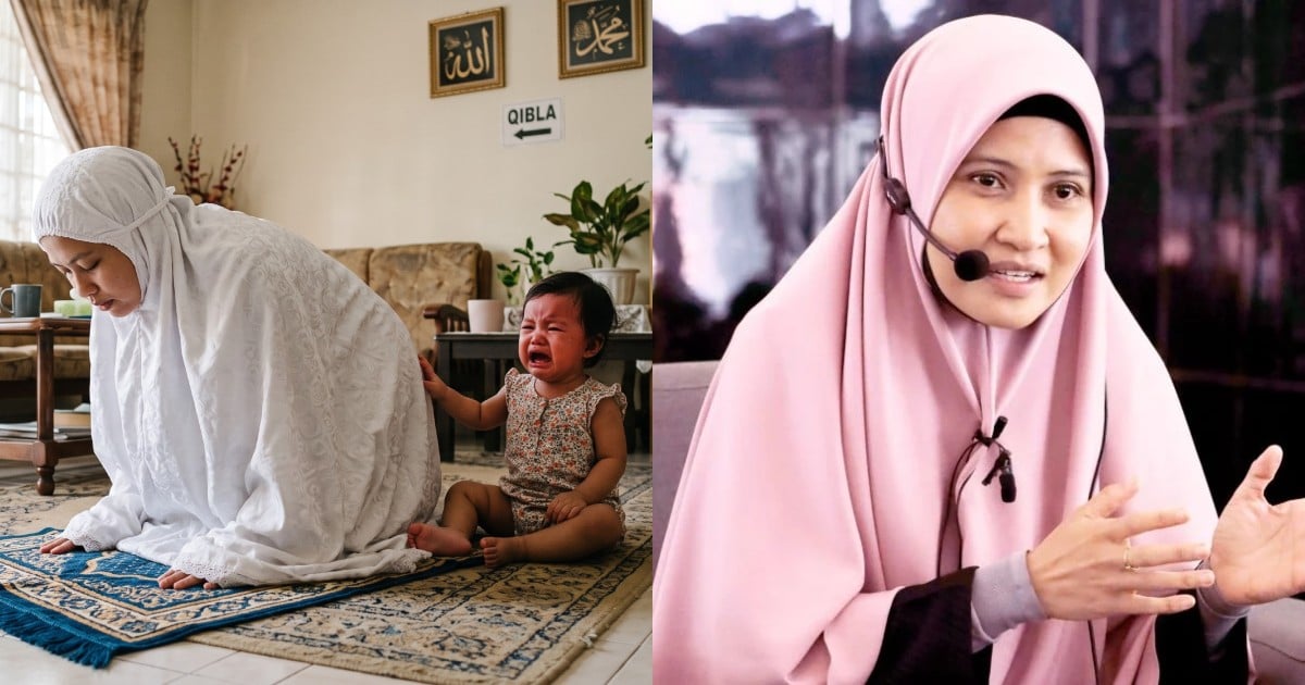 Anak Menangis Ketika Solat, Boleh Ke Batalkan Solat & Dukung Anak? Ustazah Asma’ Harun Kongsi Apa Ibu Bapa Perlu Buat