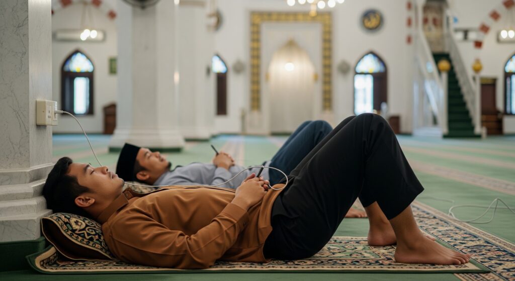hukum cas telefon di masjid