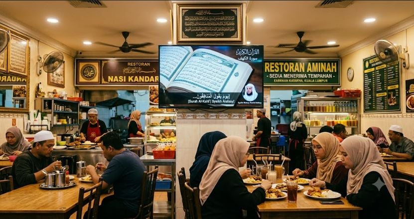 Pasang Bacaan Ayat Al-Quran Di Kedai Makan Tapi Tak Dengar Sebab Sibuk Berniaga, Berdosa Ke? Ini Penjelasan Mufti