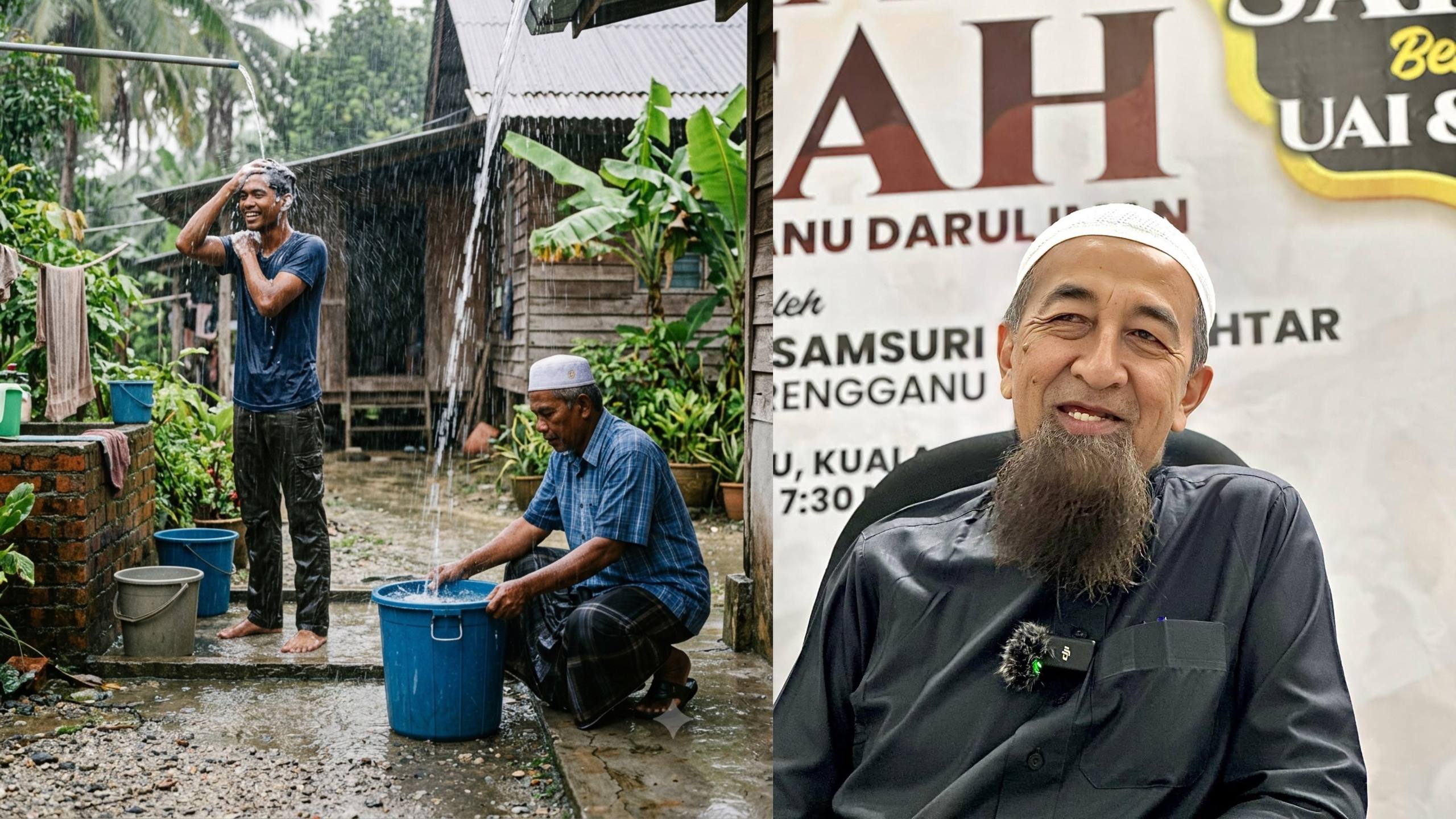 Ustaz Azhar Idrus Kongsi Cara Ambil Berkat Air Hujan Yang Sebenar, Jangan Terus Mandi Ketika Baru Turun