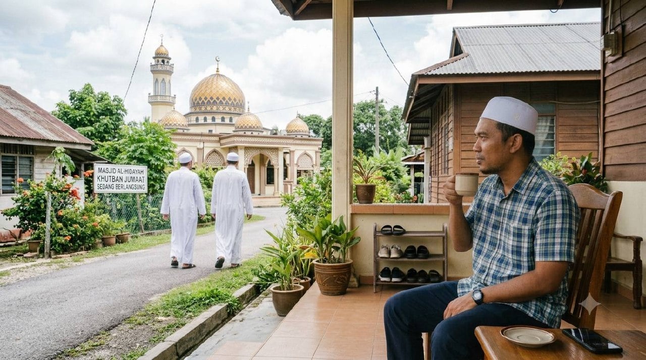 Cukup Ke Sekadar Dengar Khutbah Dari Rumah, Kemudian Datang Lewat Ke Masjid? Ramai Lelaki Masih Salah Faham