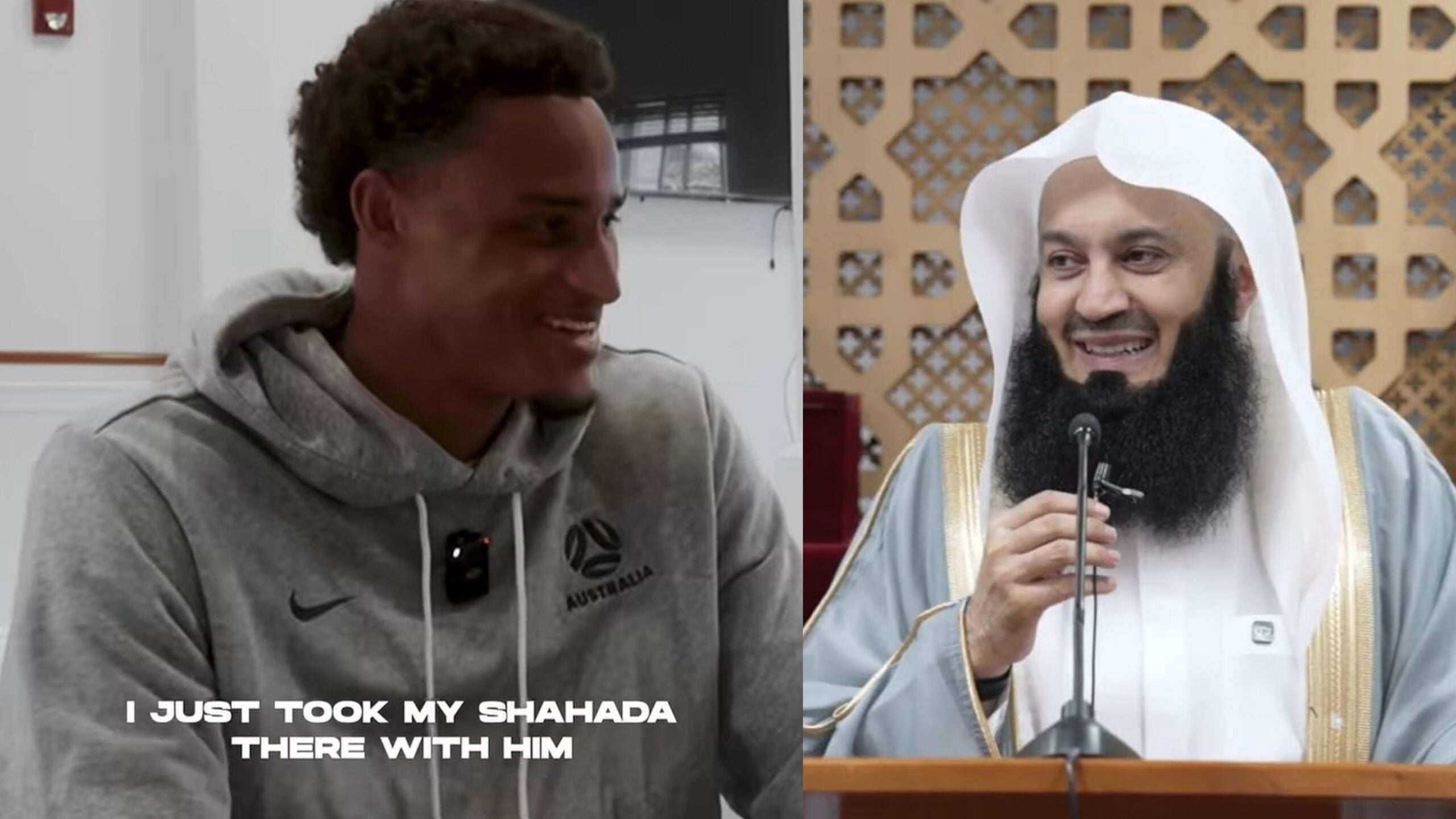 Bintang Bola Sepak Australia Mengejutkan Dunia Selepas Mengucap Syahadah Di Hadapan Mufti Menk Kerana Satu Soalan Ini
