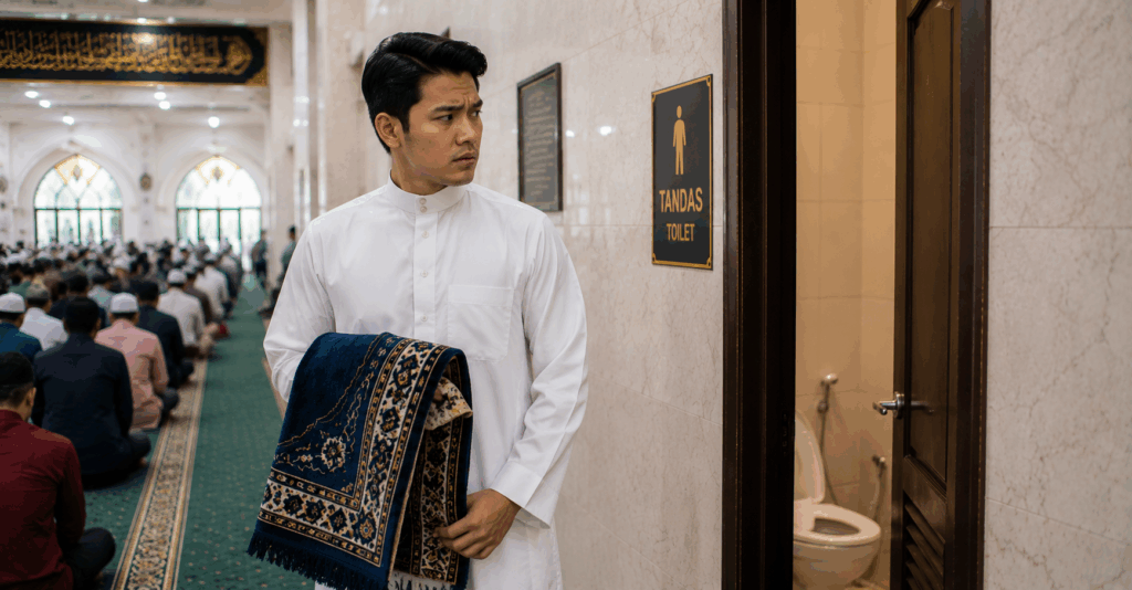Solat Bersebelahan Tandas Sebab Ruang Solat Masjid Penuh, Boleh Ke? Mufti Jelaskan Hukum & Panduan Menjamin Kesucian Ibadah