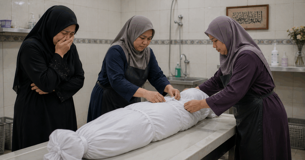 aurat jenazah ibu