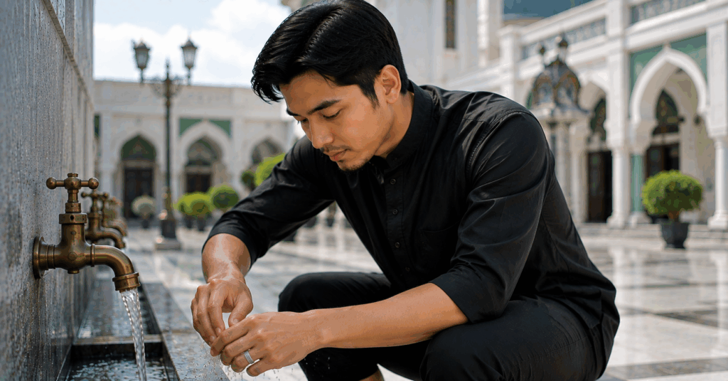 wuduk memakai cincin