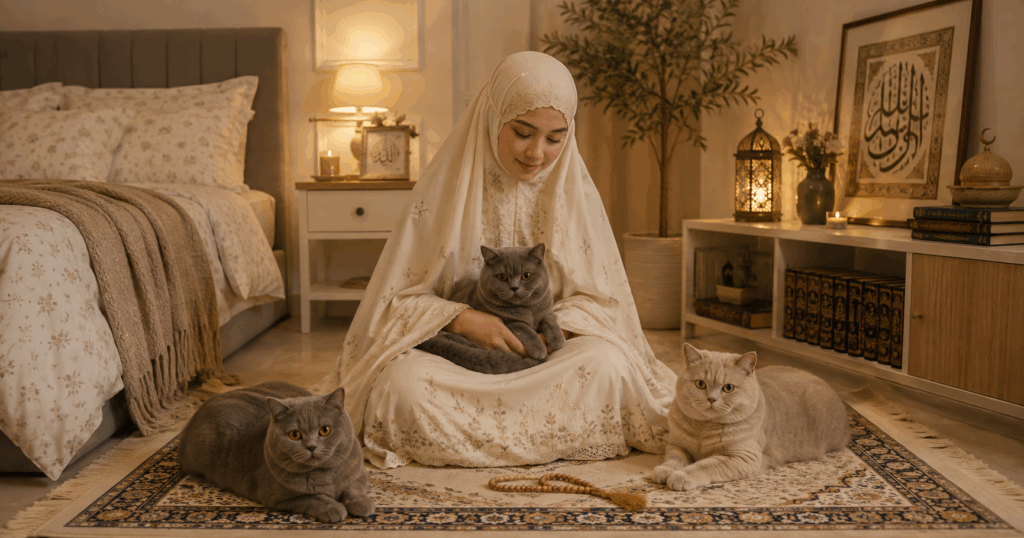 Ada Bulu Kucing Melekat Pada Telekung Ketika Solat, Sah Atau Kena Ulang? Mufti Jelaskan Hukum Menurut Mazhab Syafie