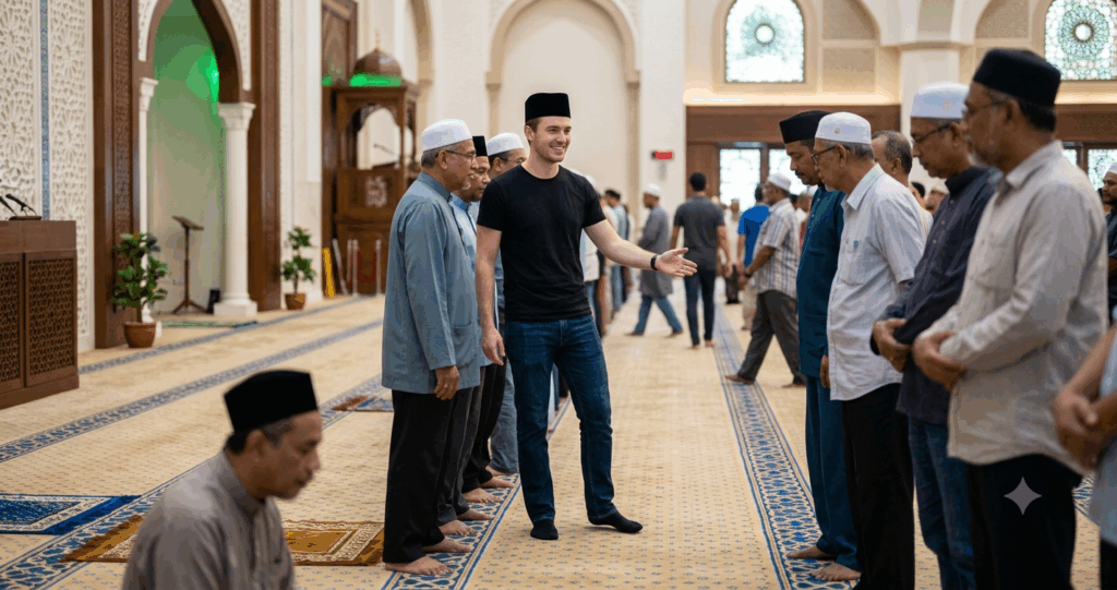 berbual dalam masjid