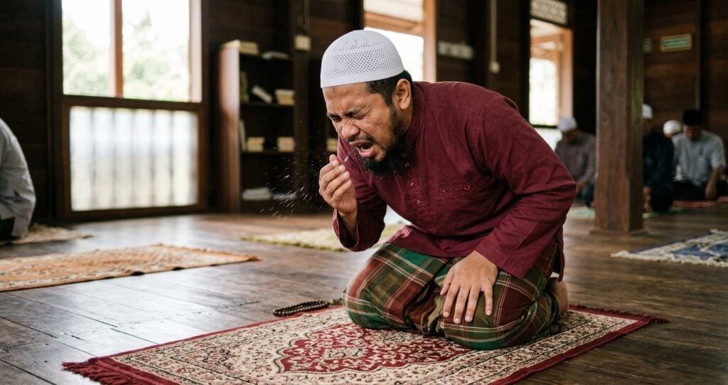 bersin ketika solat