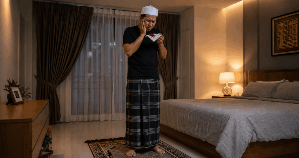 tertelan darah