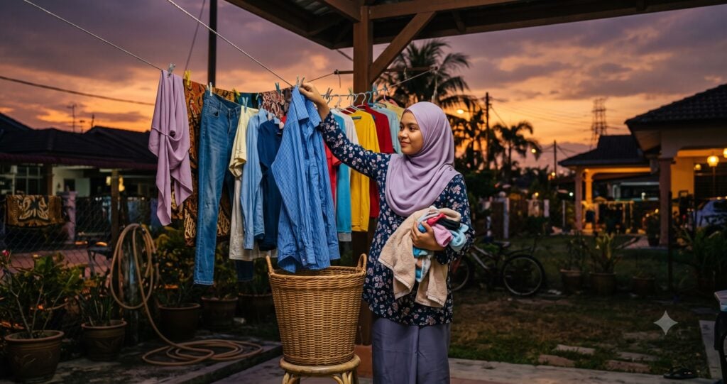 pakaian yang dijemur