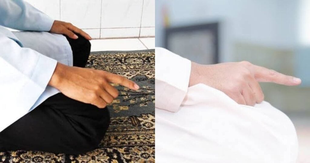 Tidak Mengangkat Jari Telunjuk Ketika Tahiyat, Sah Ke Solat? Ini Hukum & Cara Menurut Mazhab Syafie