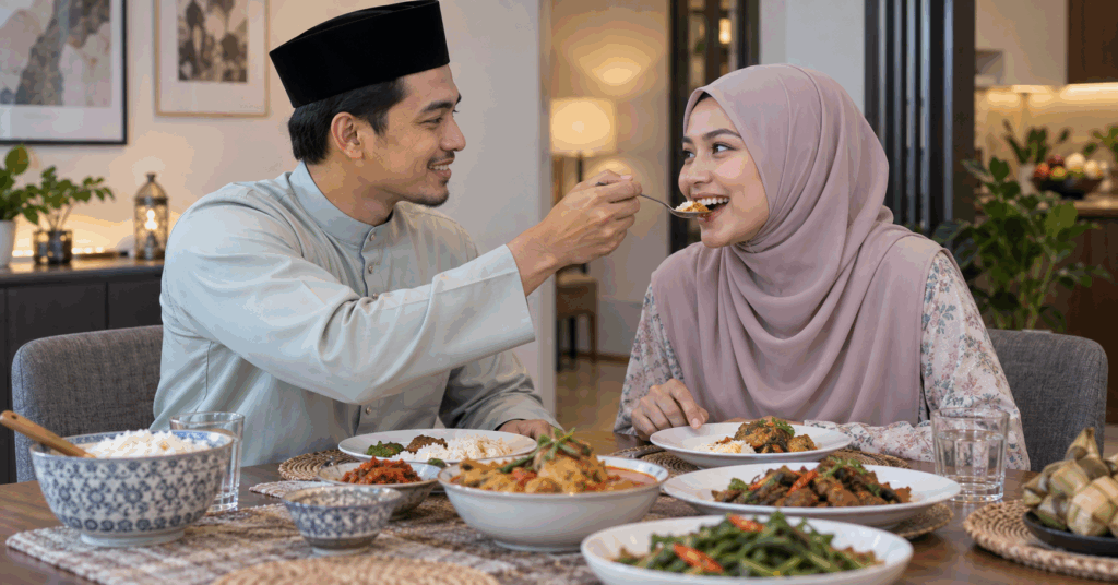 suap isteri makan
