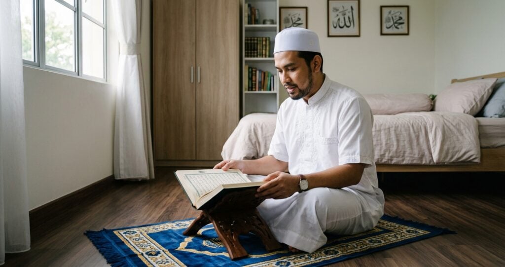 menghadap kiblat