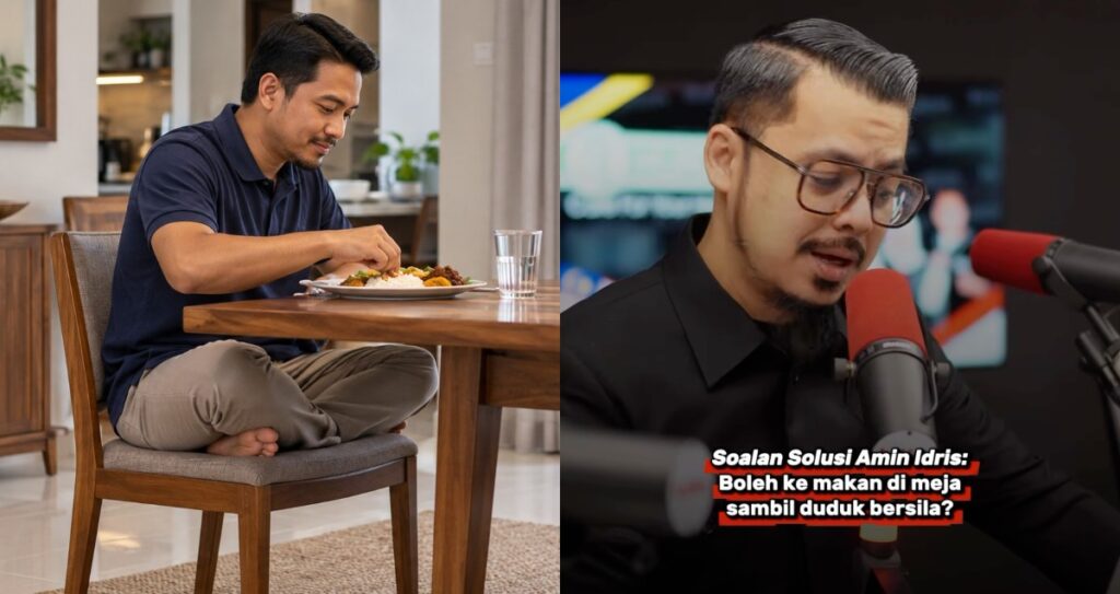Boleh Ke Duduk Bersila Atas Kerusi Ketika Makan Di Meja? Amin Idris Jelaskan Tentang Adab Makan
