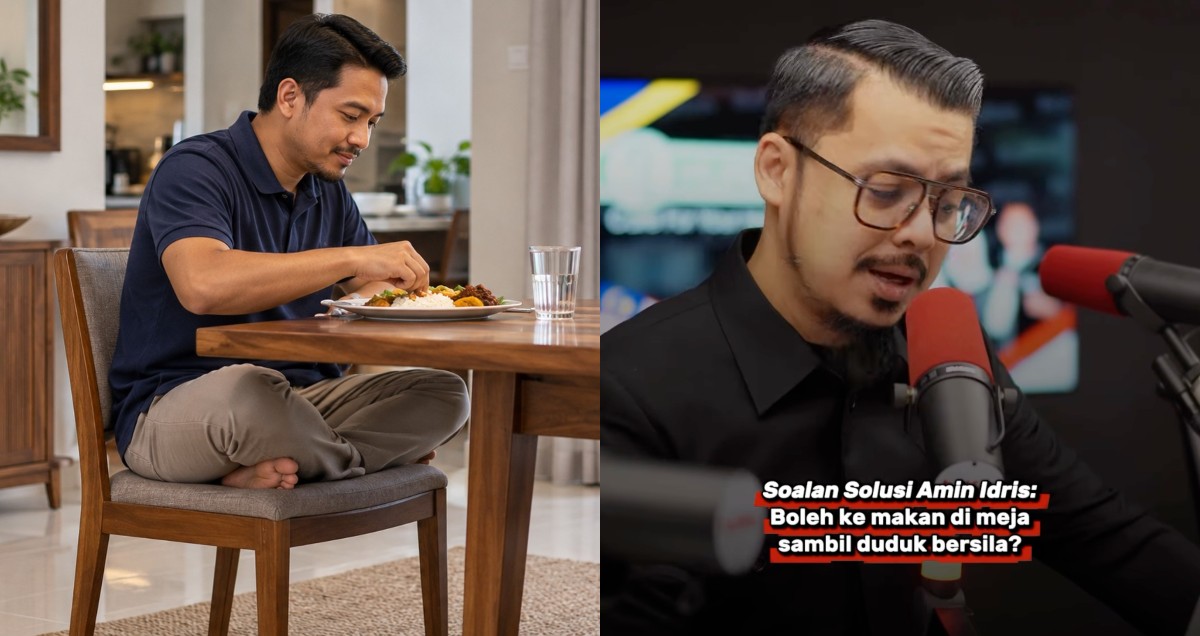 Boleh Ke Duduk Bersila Atas Kerusi Ketika Makan Di Meja? Amin Idris Jelaskan Tentang Adab Makan