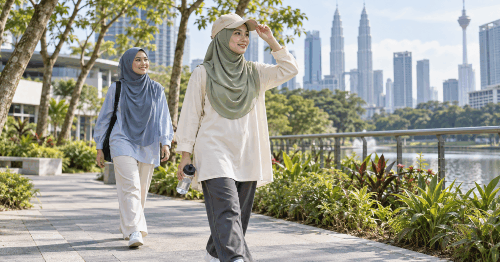 wanita pakai topi