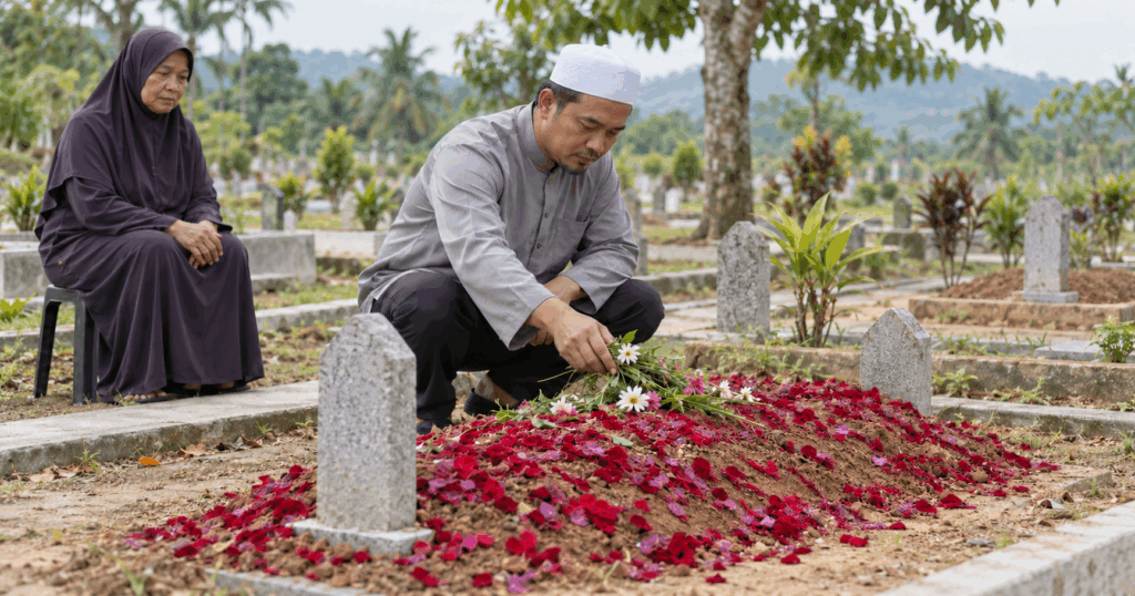 Letak Bunga Atas Kubur, Sunnah Atau Bidaah? UAI Jelaskan Peranan Niat & Penggunaan Bunga Segar Ketika Ziarah