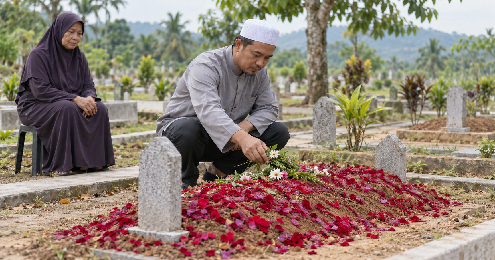 Letak Bunga Atas Kubur, Sunnah Atau Bidaah? UAI Jelaskan Peranan Niat & Penggunaan Bunga Segar Ketika Ziarah
