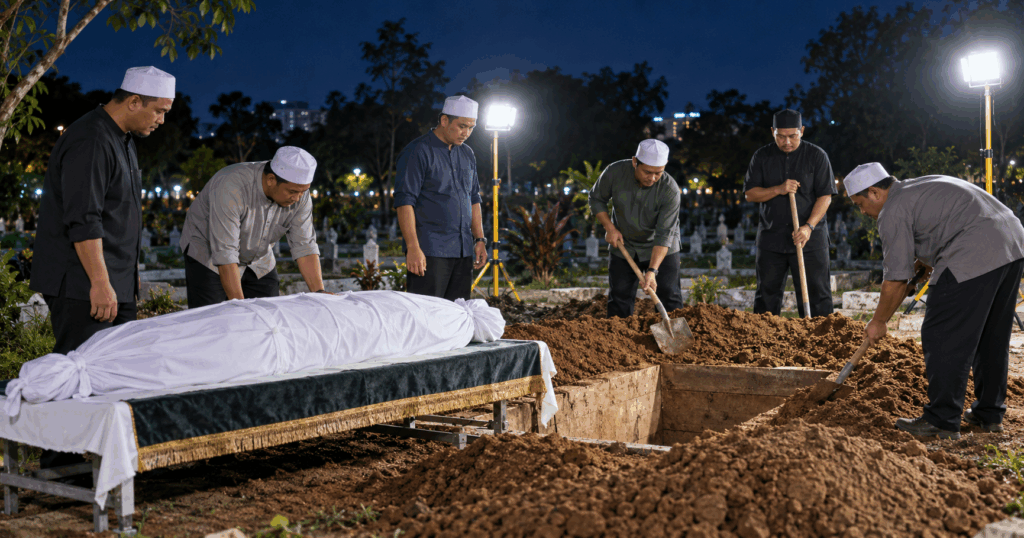 Kebumi Jenazah Waktu Malam, Boleh Ke Atau Lebih Afdal Tunggu Siang? Mufti Jelaskan Hukum & Keutamaan Pengurusan