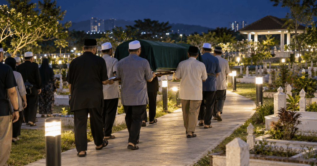 kebumi jenazah waktu malam